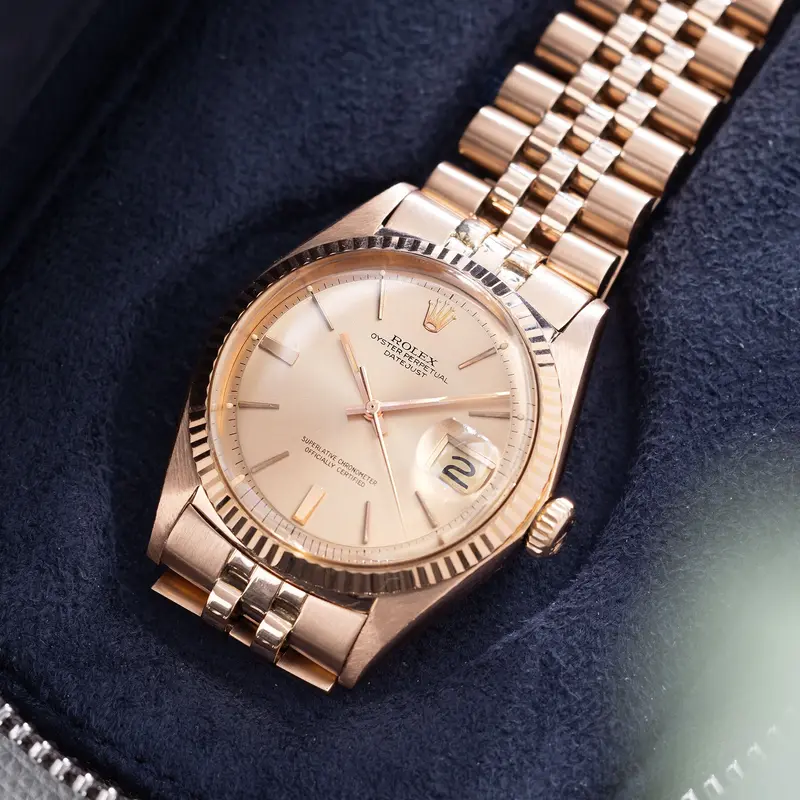 Rolex Datejust 1601 “Pink on Pink” Rose Gold Case Bracelet and Dial