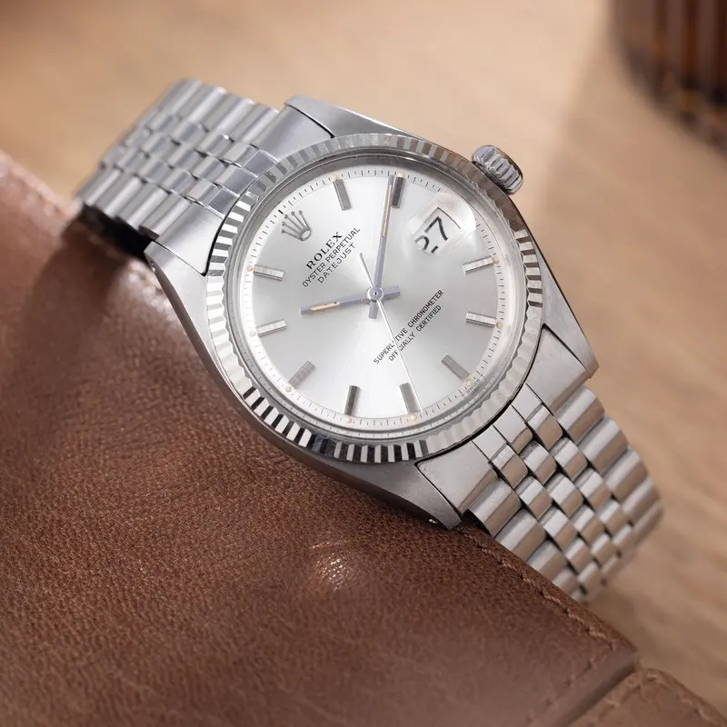 Rolex Datejust 1601 silber soleil mit Papieren