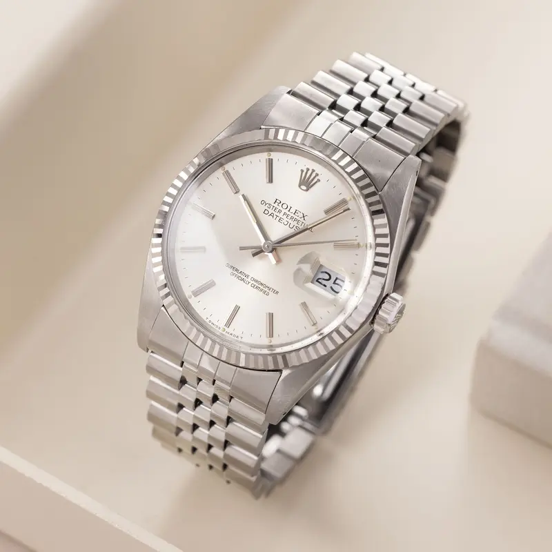 Rolex Datejust 16014 Silver Soleil Dial