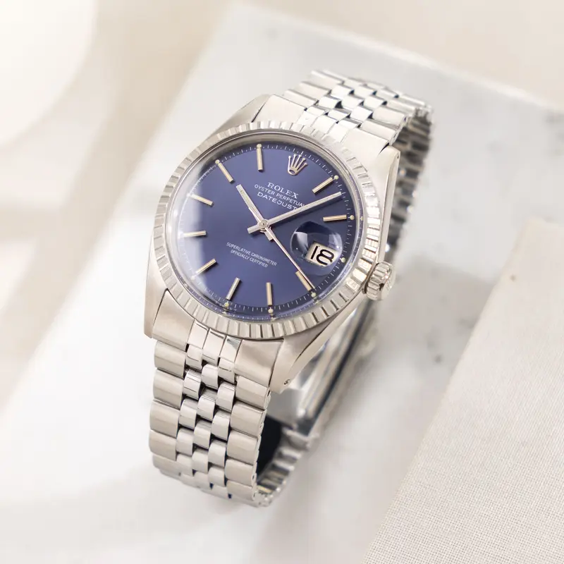 Rolex Datejust 1603 Mit Blauem Soleil Zifferblatt