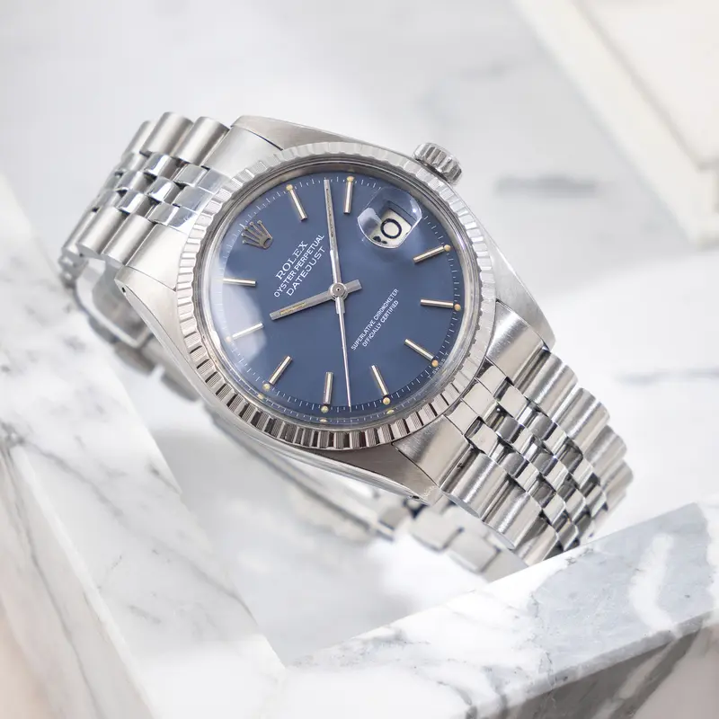 Rolex Datejust 1603 seltenes mattblaues Zifferblatt