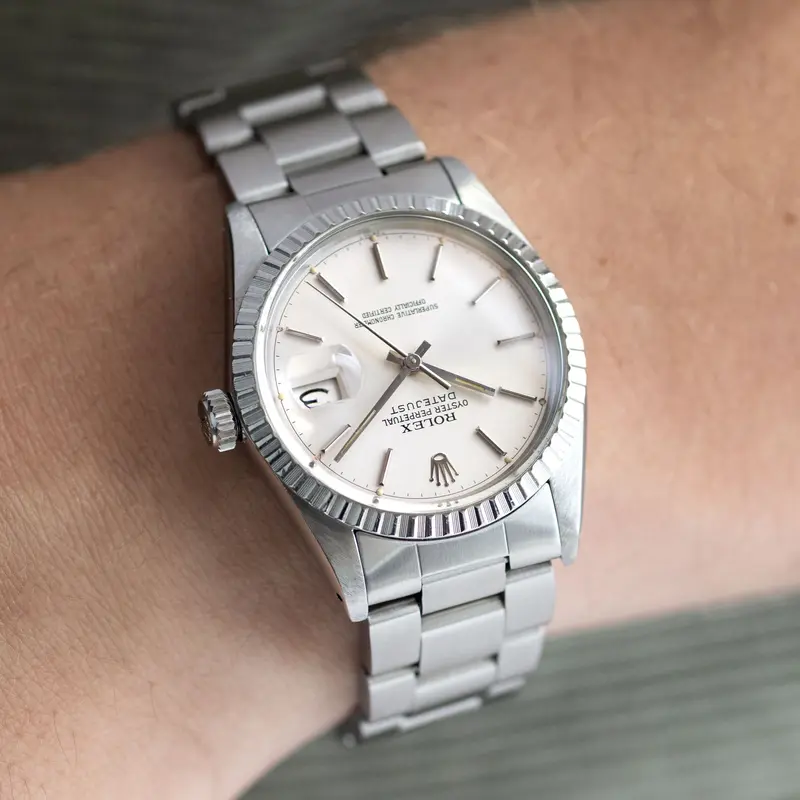 Rolex Datejust 16030 Rare Silver Chapter Ring Dial