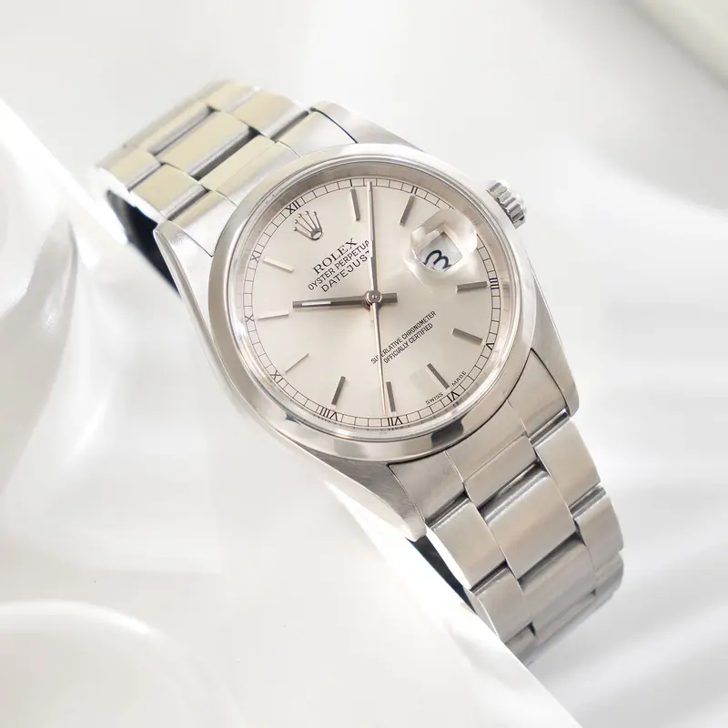Rolex Datejust 16200 Silver Soleil Dial