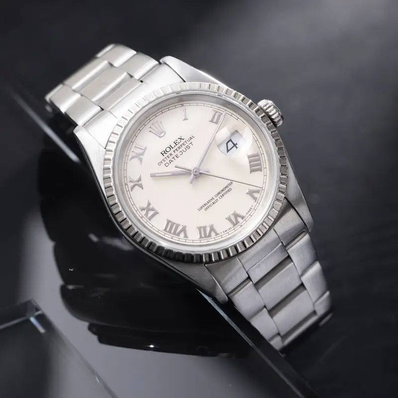 Rolex Datejust 16220 Creme Zifferblatt mit römischen Zahlen