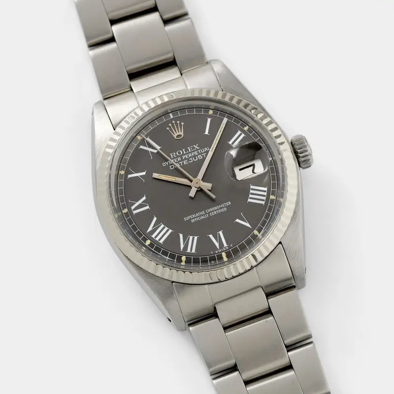 Rolex Datejust Reference 1601 Grey Buckley Dial