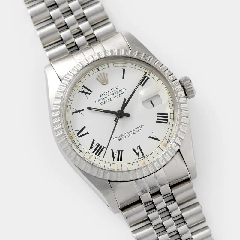Rolex Datejust Reference 16030 White Buckley Dial Box and Papers