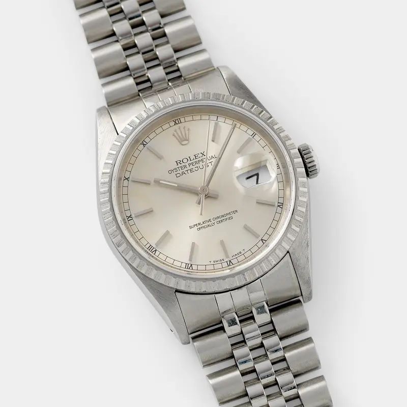 Rolex Datejust Silver Soleil Dial 16220