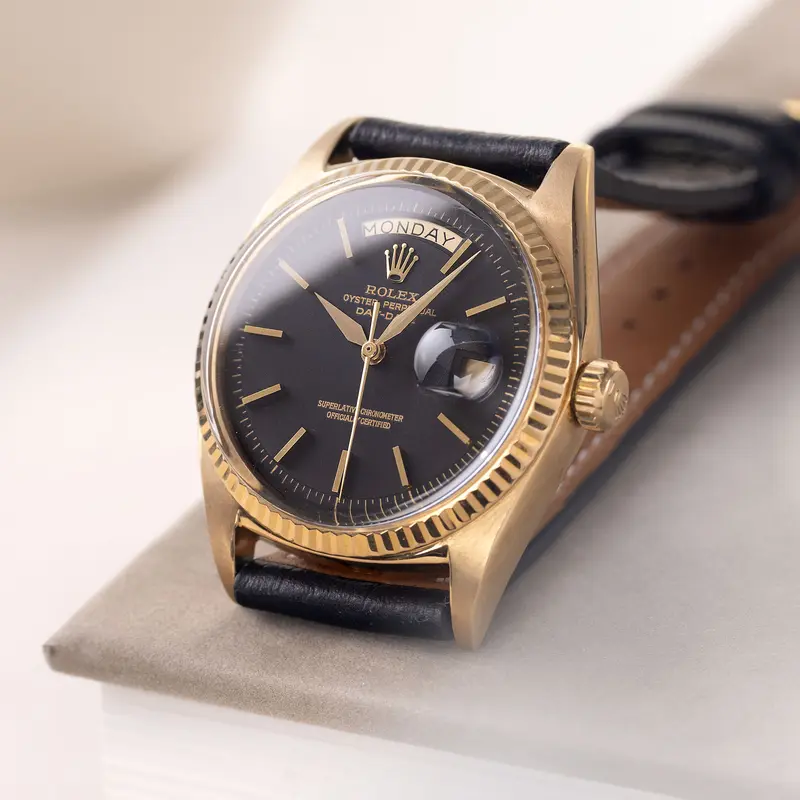 Rolex Day-Date 1803 mattschwarzes No-Lume Zifferblatt