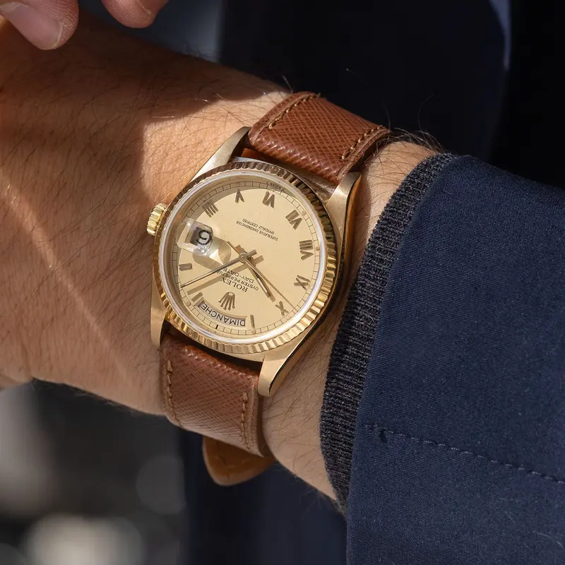 Rolex Day-Date 18038 Matte Champagne dial Roman numerals