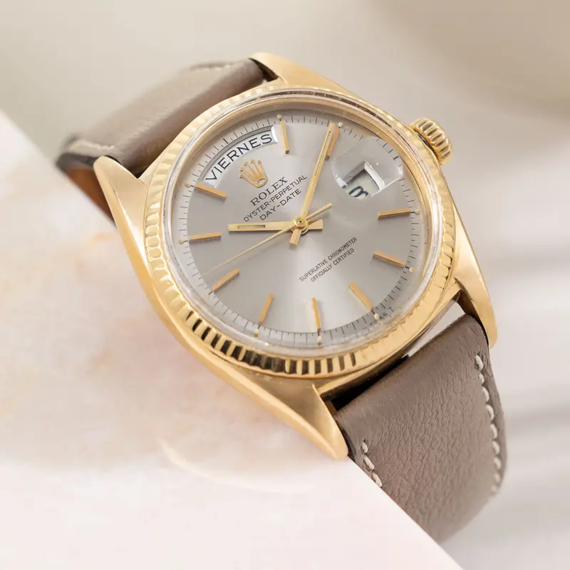 Rolex Day-date light grey soleil dial ref 1803