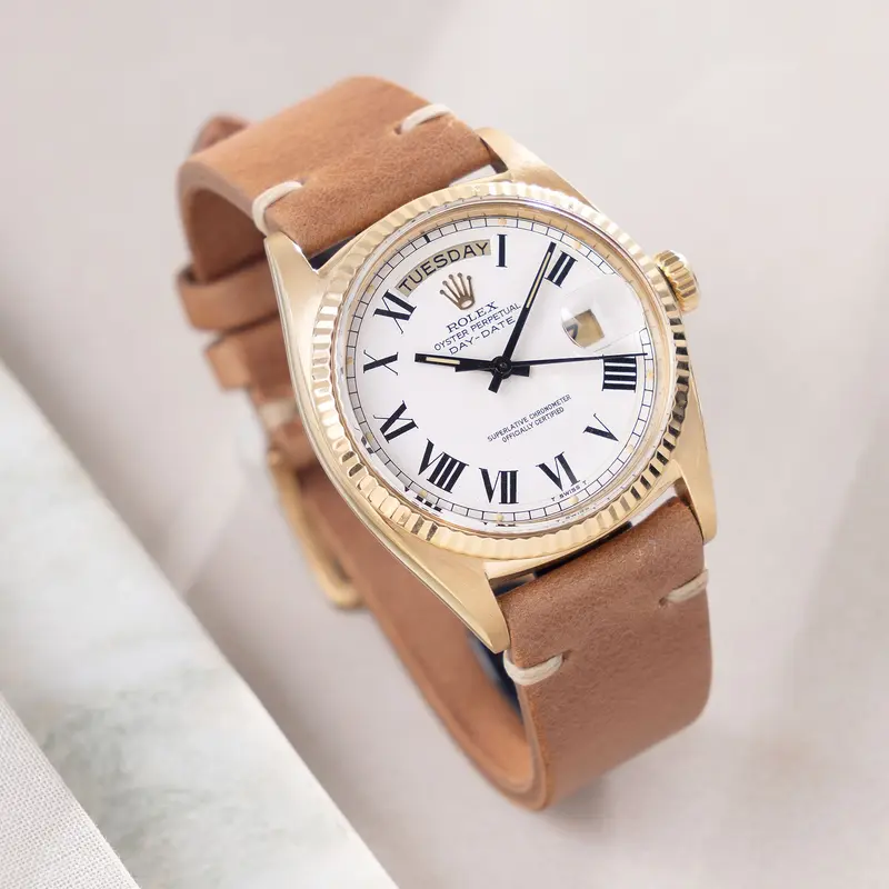 Rolex Day-Date White Buckley Dial Ref. 1803