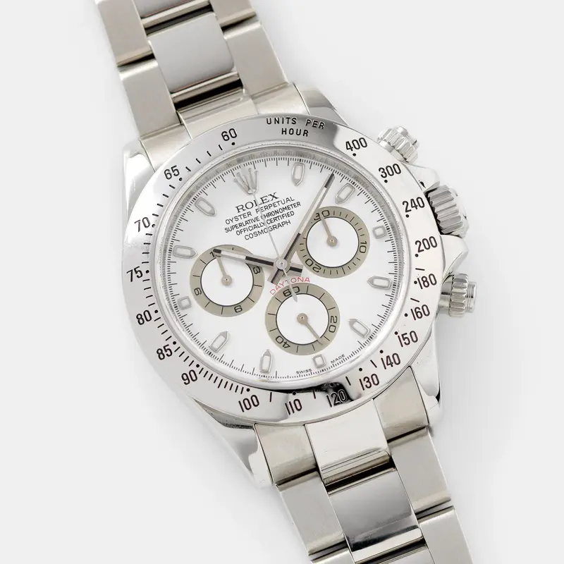 Rolex Daytona Steel 116520 White Dial with Guarantee Card