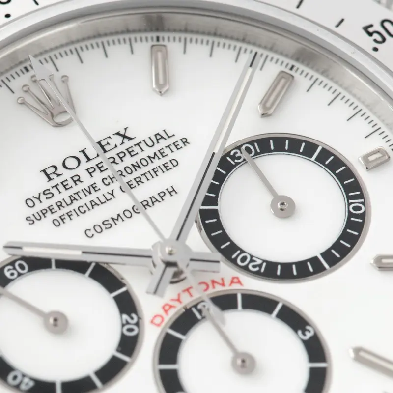 Rolex Daytona Steel 16520 Porcelain Mk1 Zifferblatt mit Box und Papieren