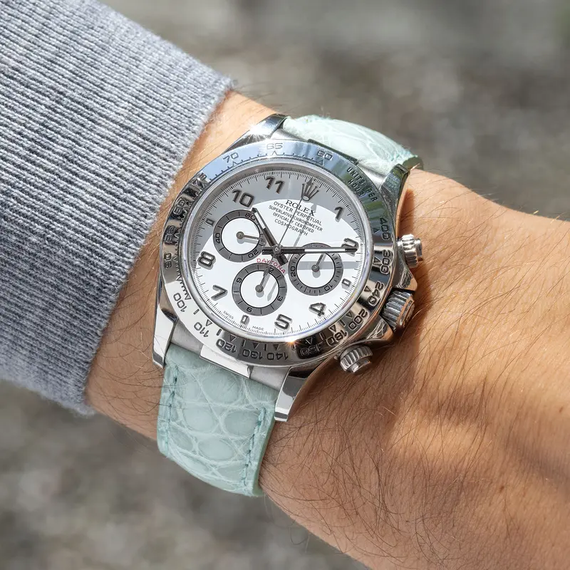 Rolex Daytona Weißgold mit weißem Zifferblatt -  Box und Papiere Referenz 16519 + MOP Dial