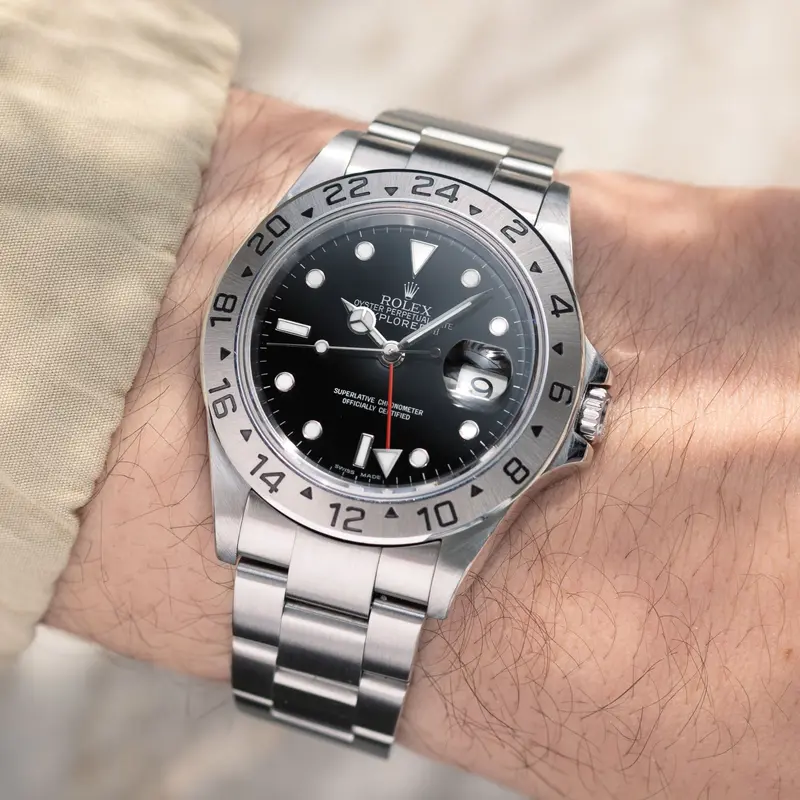 Rolex Explorer 2 16570 Schwarzes Swiss Made Zifferblatt mit Papieren
