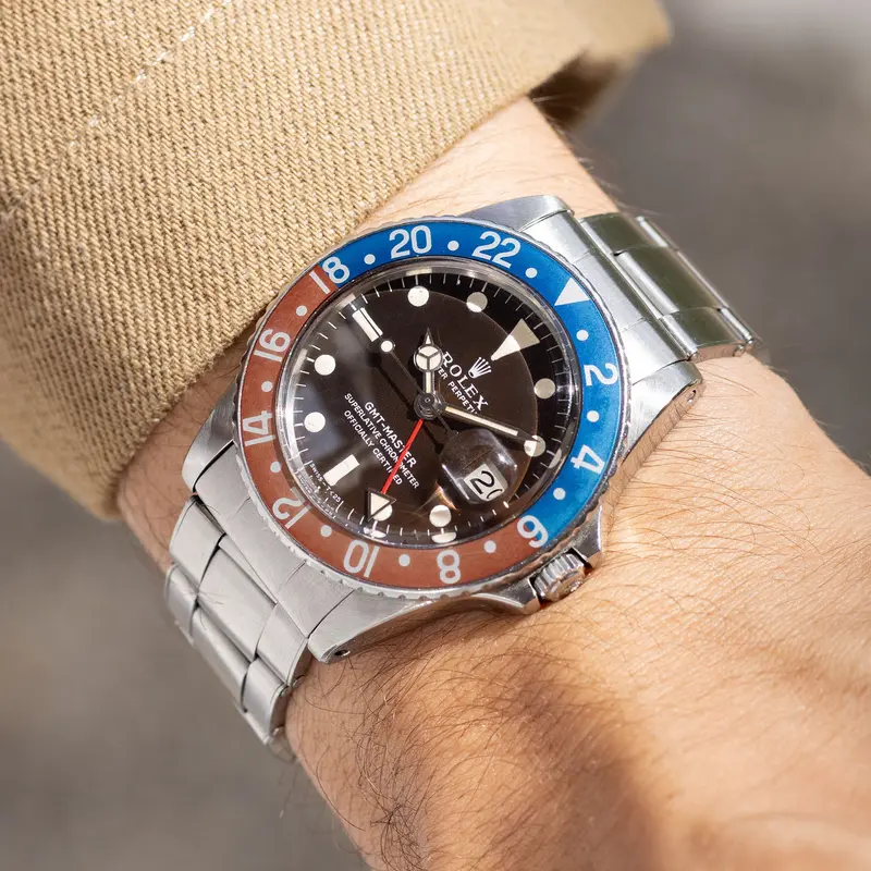 Rolex GMT-Master 1675 MK1 Long-E unique Tropical Dial