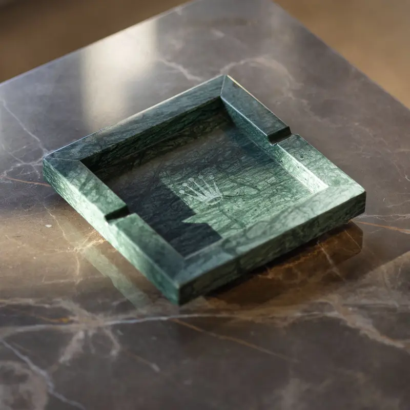 Rolex Green Marble Ashtray