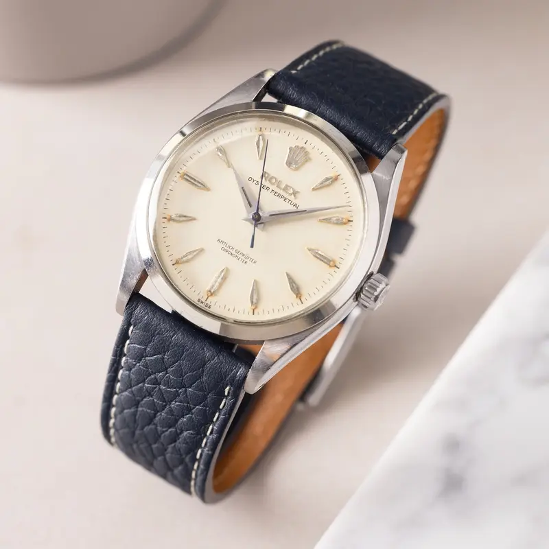 Rolex Oyster Perpetual 6564 Cream Dial Amtlich Geprüfter Chronometer