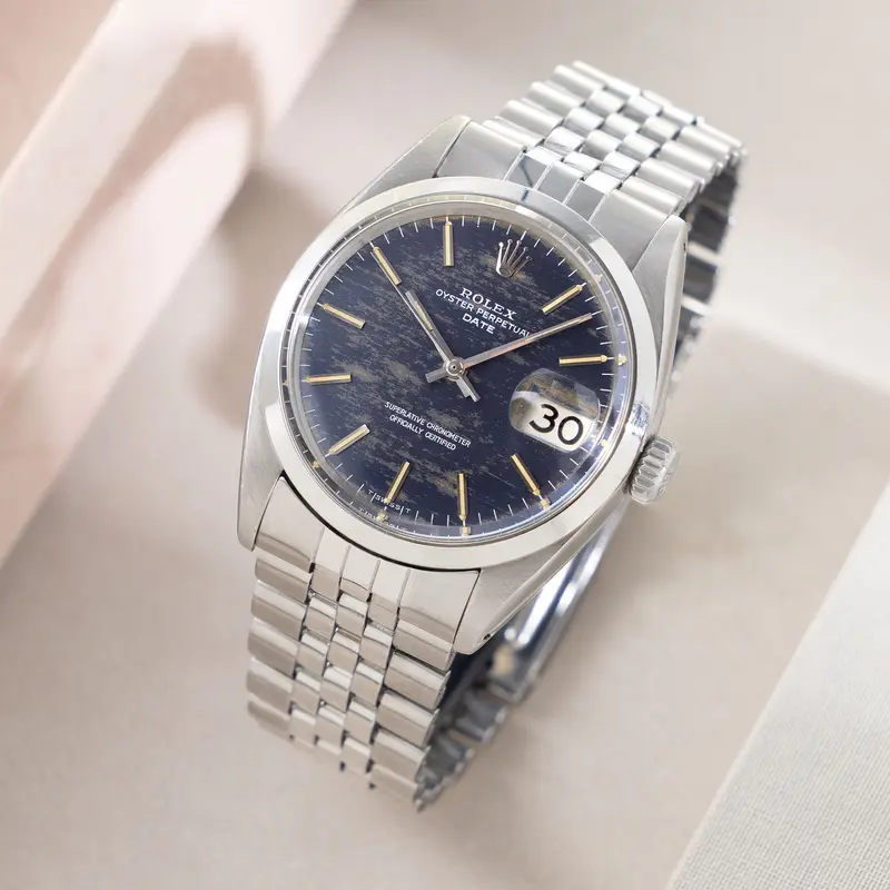 Rolex Oyster Perpetual Date Blue Camo Dial ref 1500