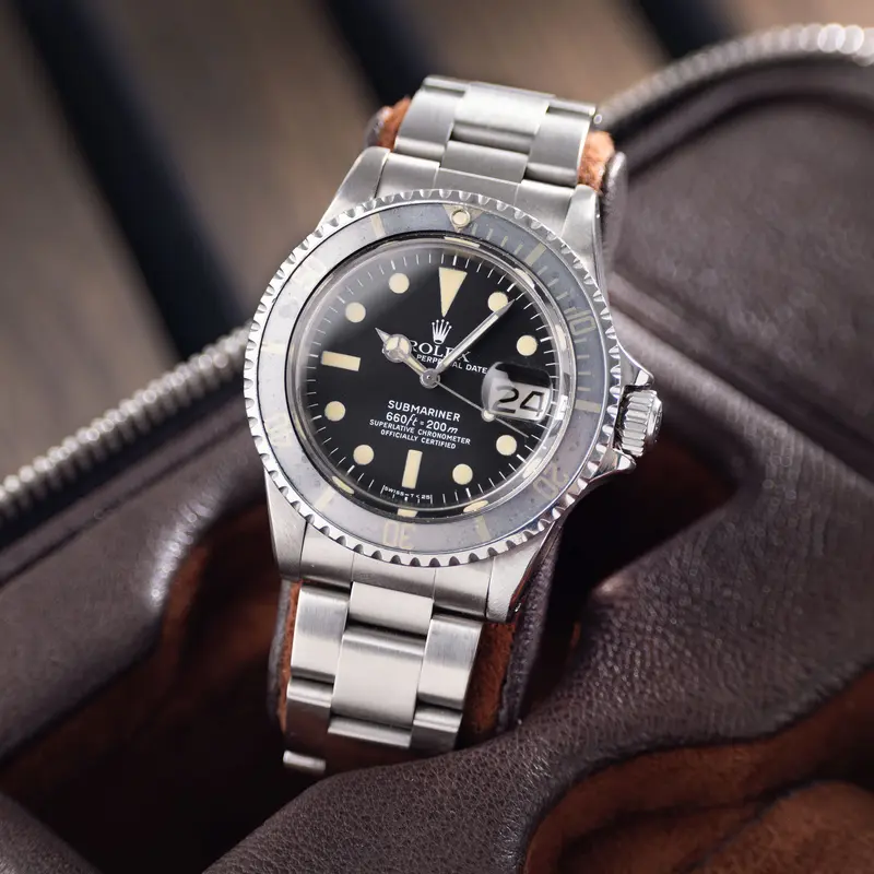 Rolex Submariner 1680 MK1 Maxi Ghost Lünette Mit Box und Papiere