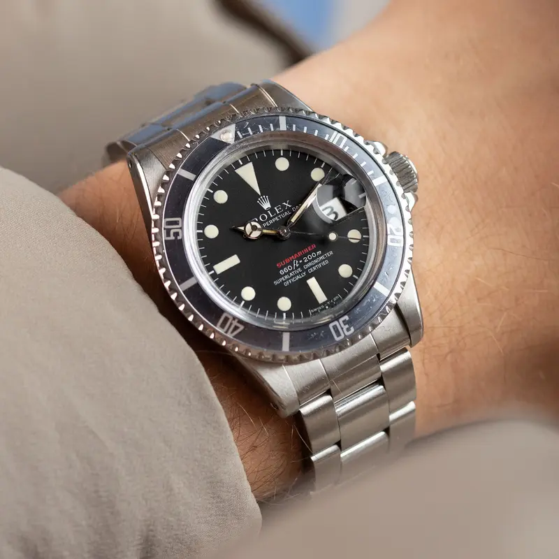 Rolex Submariner 1680 MK4 Red Sub Zifferblatt