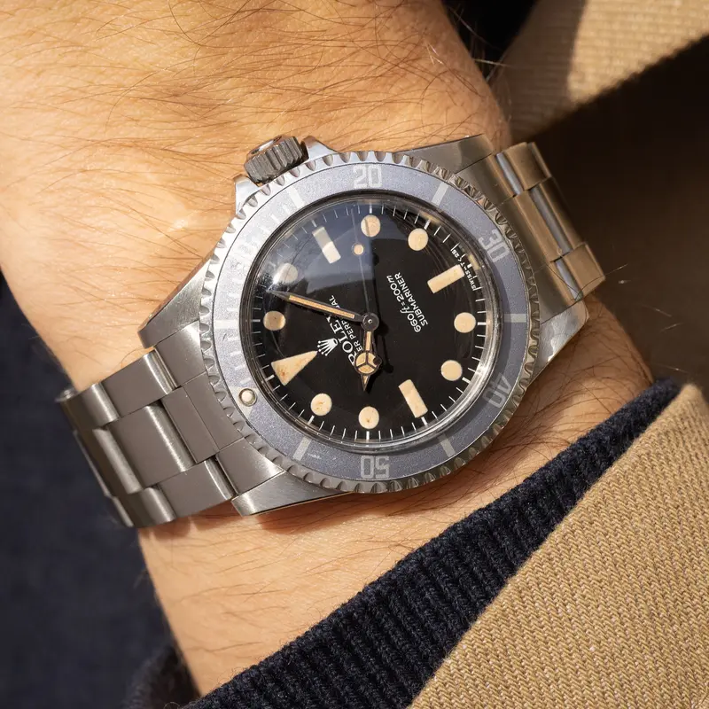 Rolex Submariner 5513 maxi mk1 dial Vivid patina Ghost inlay Bulangandsons signature watch