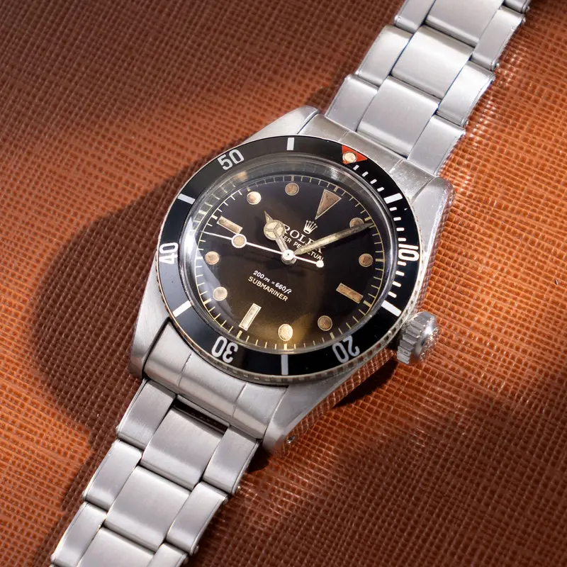 Rolex Submariner 6538 “Big crown” Tropical 2 liner dial