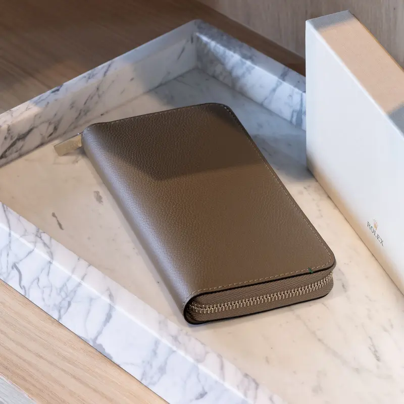 Rolex Taupe Colour Leather Wallet