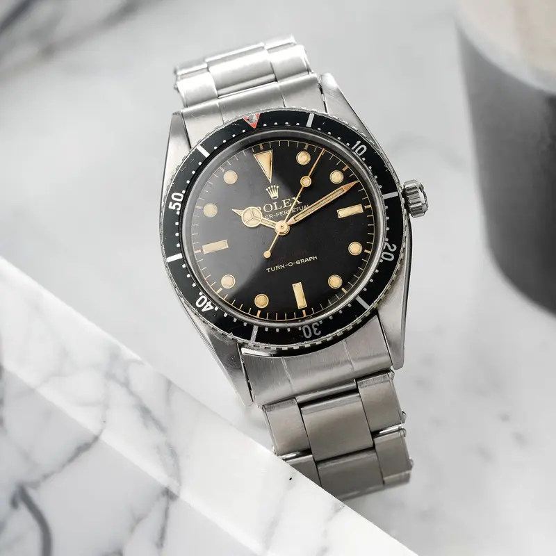 Rolex Turn-O-Graph 6202 Gilt Zifferblatt mit Roter Tiefenangabe