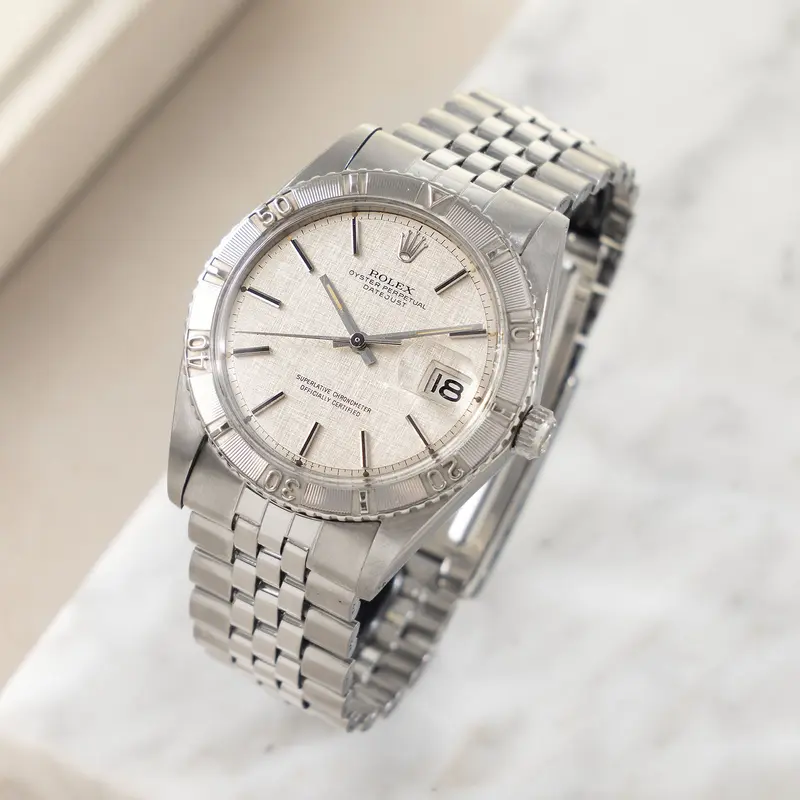 Rolex Turn- o-graph Silver linen dial ref 1625