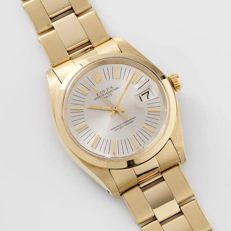 Rolex Yellow Gold Date Ref. 1500 Long Markers Dial
