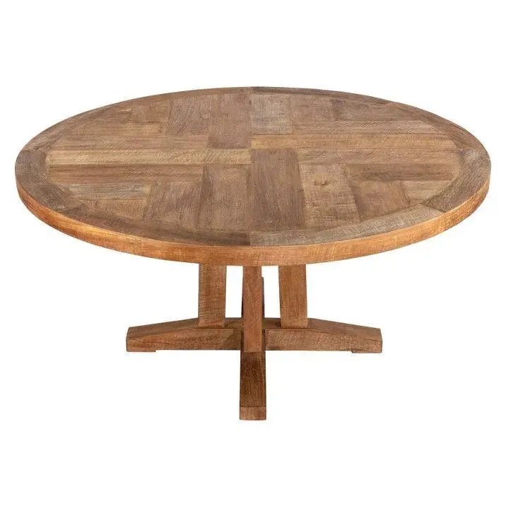 Ronde Eetkamertafel Classic Castello Gerecycled Teakhout Naturel Ø160cm DTP Home