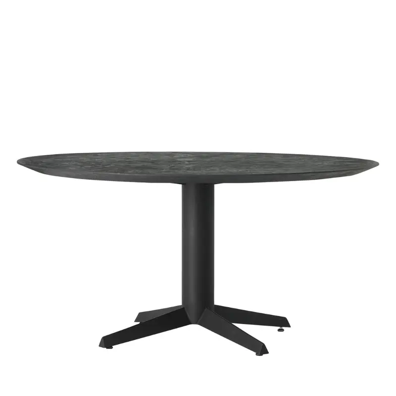 Ronde Eetkamertafel Soho Mortex Zwart Ø150cm DTP Home