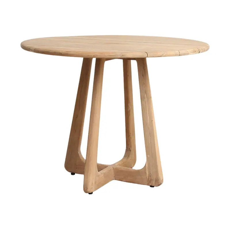 Ronde Eetkamertafel Verano Teakhout Outdoor Ø100cm Raw Materials