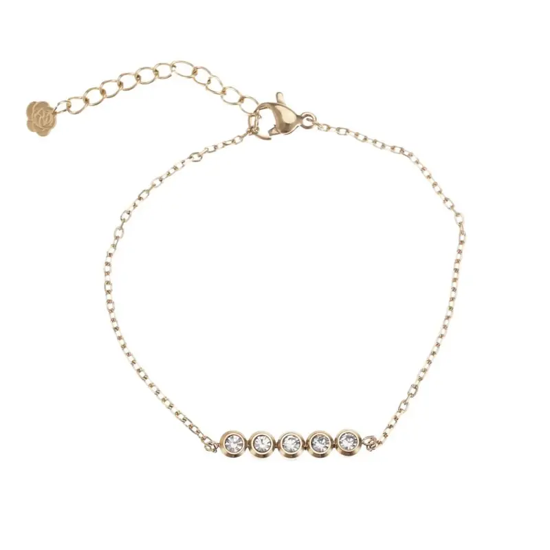 Rose & Camellia armband 5 dot glam
