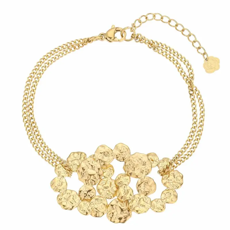 rose & camellia armband double big rounds