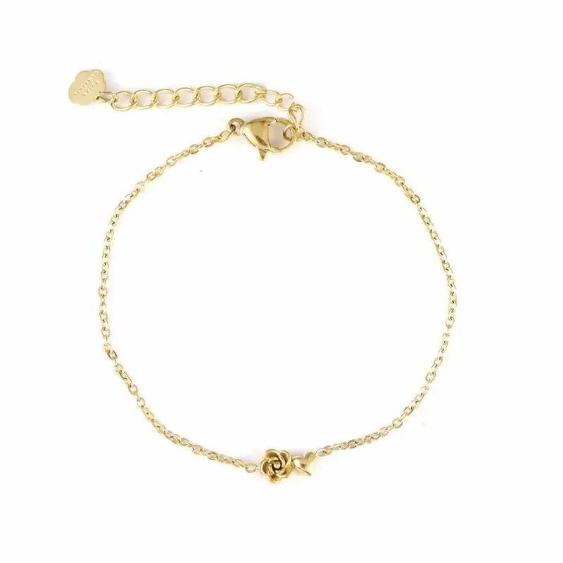 Rose & Camellia armband heart and flower