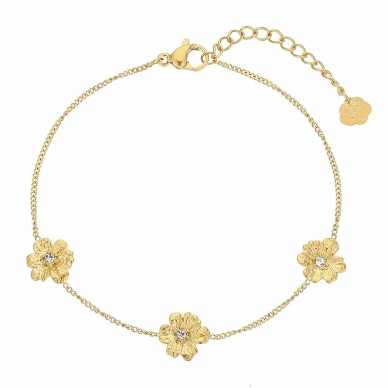 rose & camellia armband three flowers