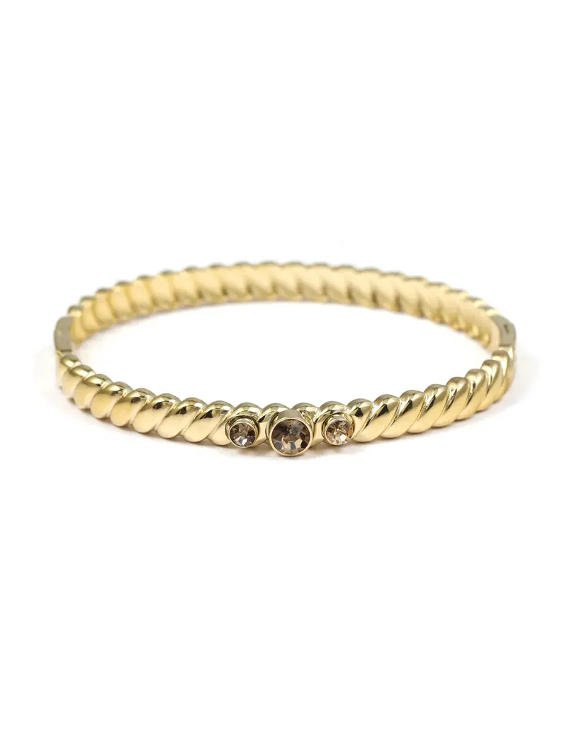 Rose & Camellia bangle brown tones