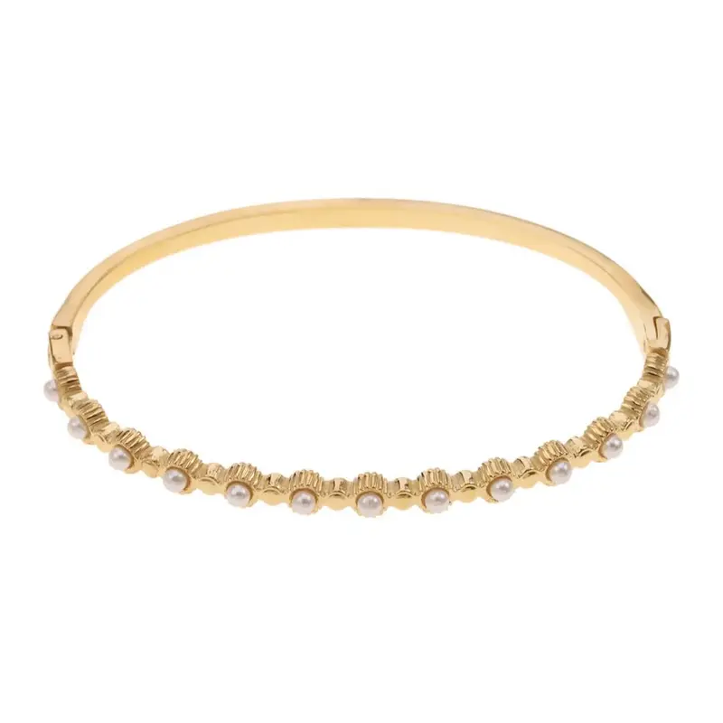 rose & camellia bangle pretty pearls