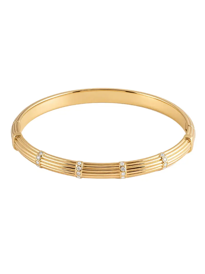 Rose & Camellia bangle stripe white