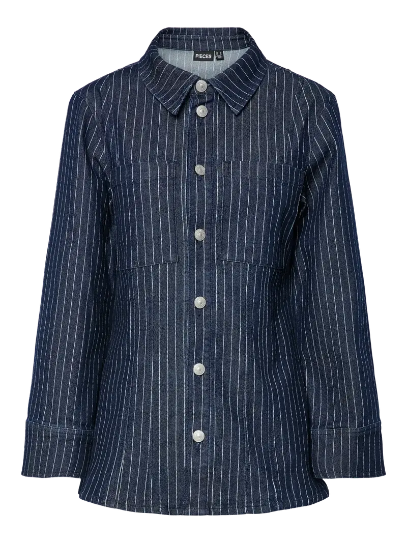 Rose denim blouse dark blue