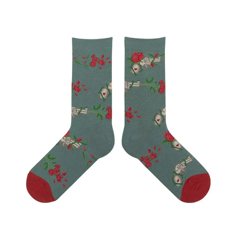 Rose Gun Crew Socks