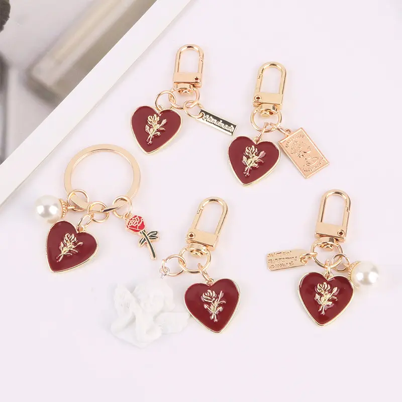 Rose Heart Keychain (5 Designs)