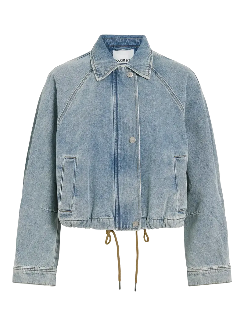 Rou Tiana denim bomber jacket