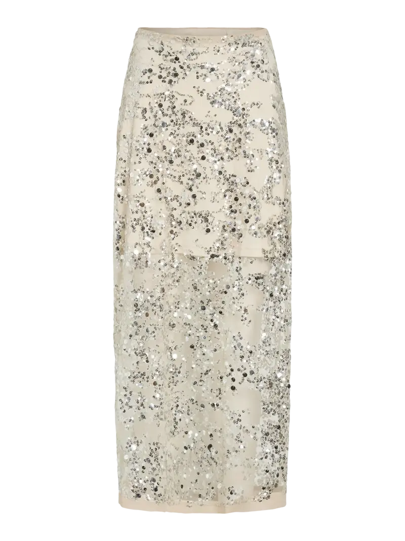 Rouge Edit Leonie ankle skirt silver