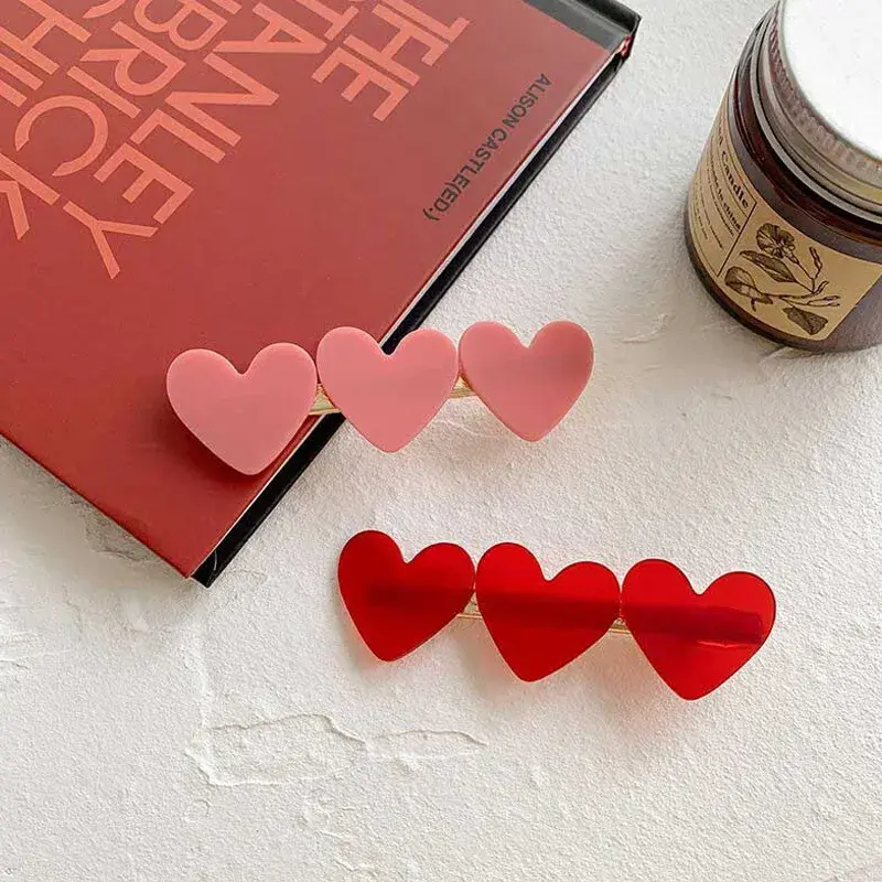 Row of Hearts Hair Clips (2 Designs)