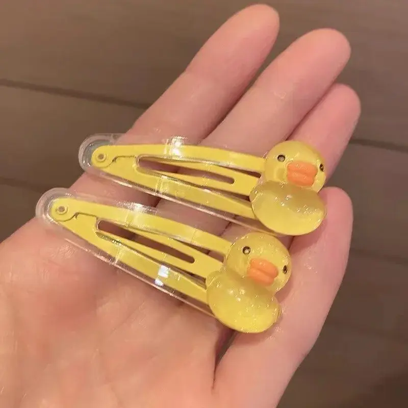 Rubber Duckie/Pink Tulip Hair Clip Sets