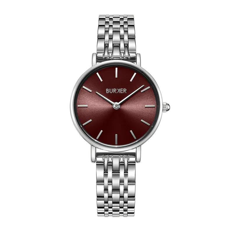 Ruby Petite Silver Burgundy