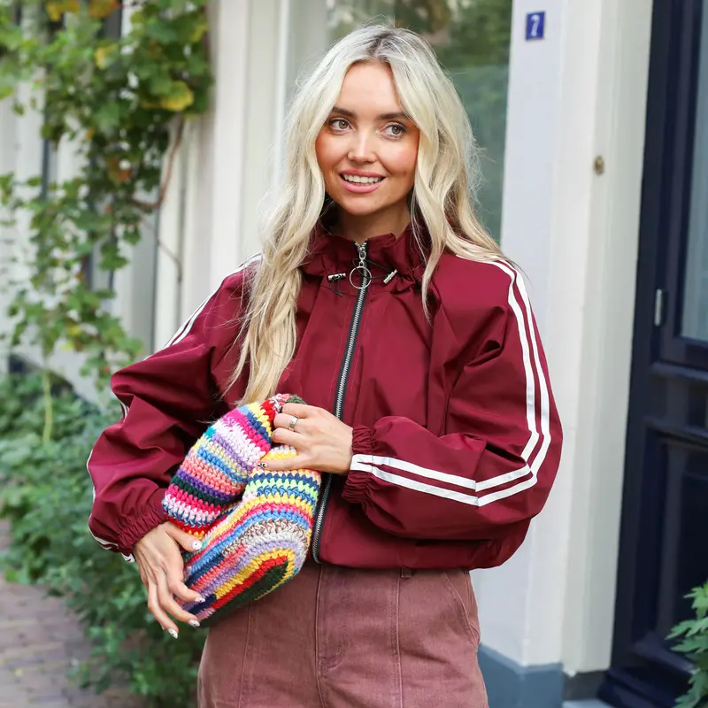 Ruffle jack streep burgundy
